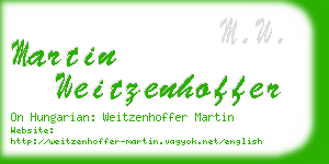 martin weitzenhoffer business card